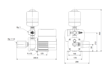 Druckerhöhungsanlage Grundfos CMBE 5-62 I-U-C-C-G-B  Nr. 98563727